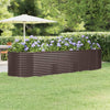 Scatola di pianificazione Vidaxl 322x100x68 cm in polvere in acciaio rivestito
