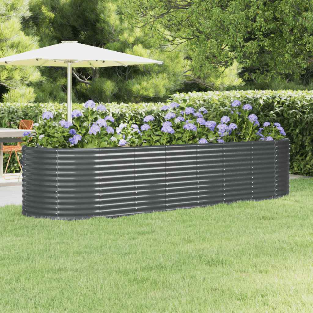 Fioriera Vidaxx 322x100x68 cm in acciaio zincato antracite
