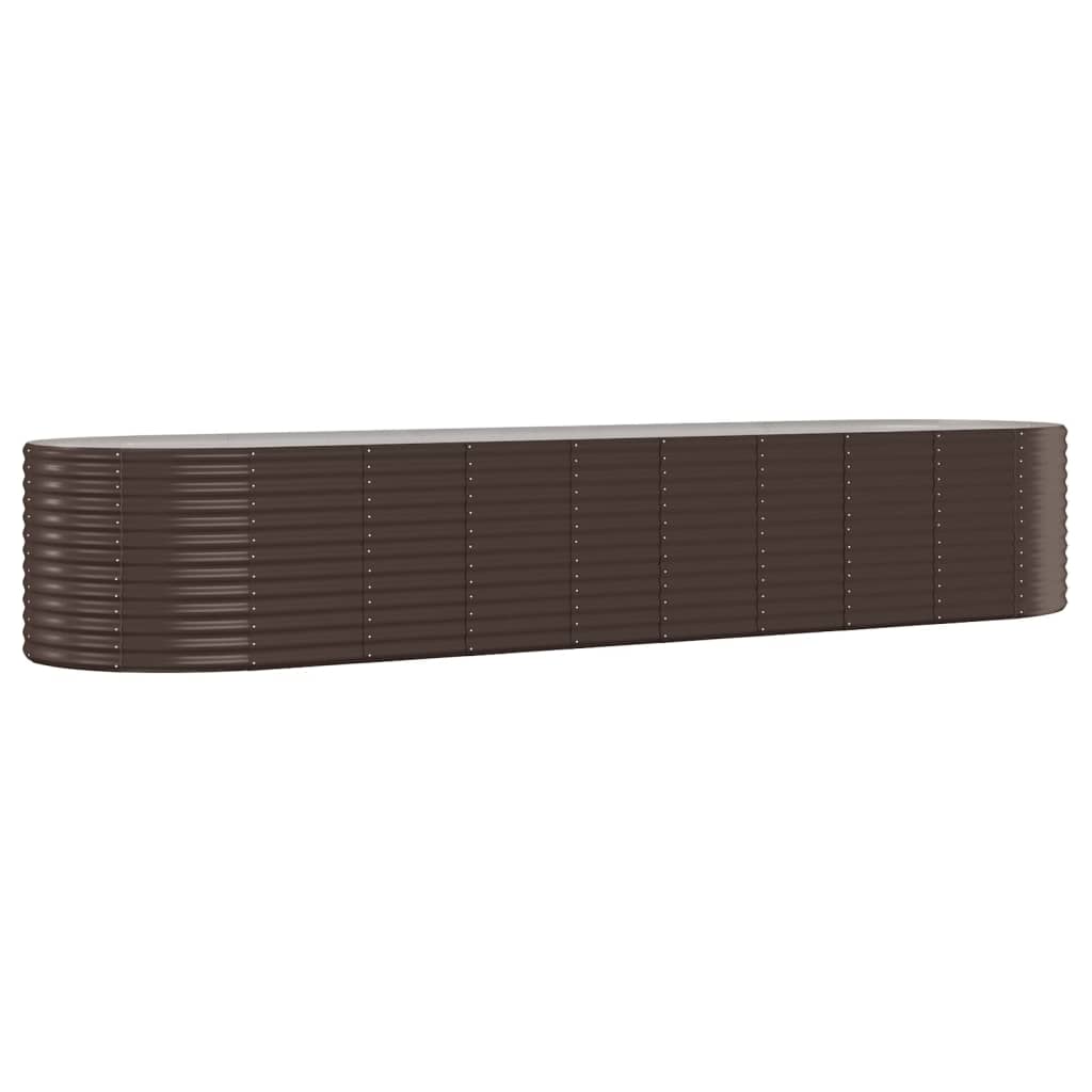 Fioriera Vidaxx 396x100x68 cm in acciaio zincato marrone