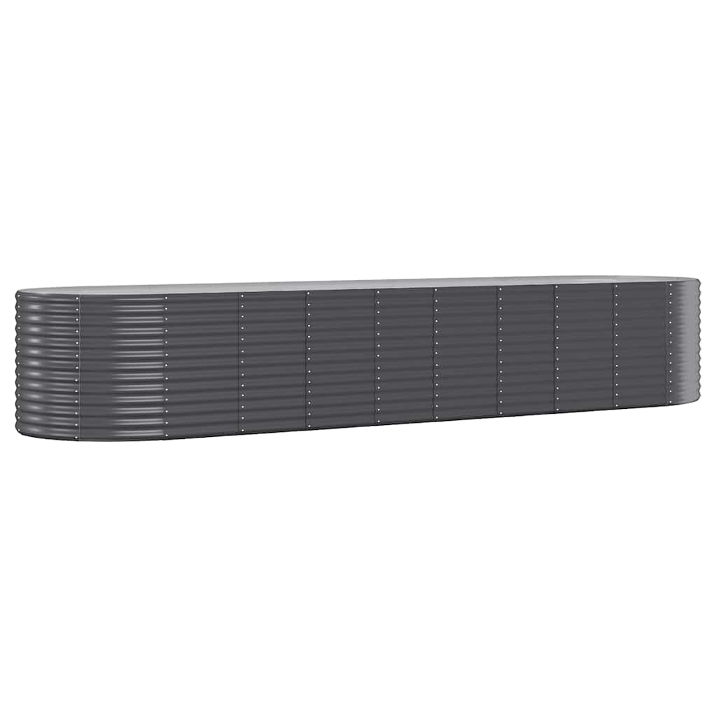Fioriera Vidaxx 396x100x68 cm in acciaio zincato antracite
