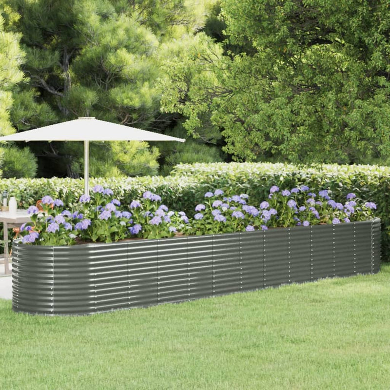 Casella di pianificazione Vidaxl 507x100x68 cm in polvere grigio rivestito