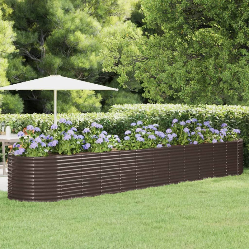 Casella di pianificazione Vidaxl 507x100x68 cm in polvere ricoperta di marrone ricoperto