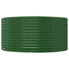 Casella di pianificazione Vidaxl 140x140x68 cm in polvere verde rivestito in acciaio