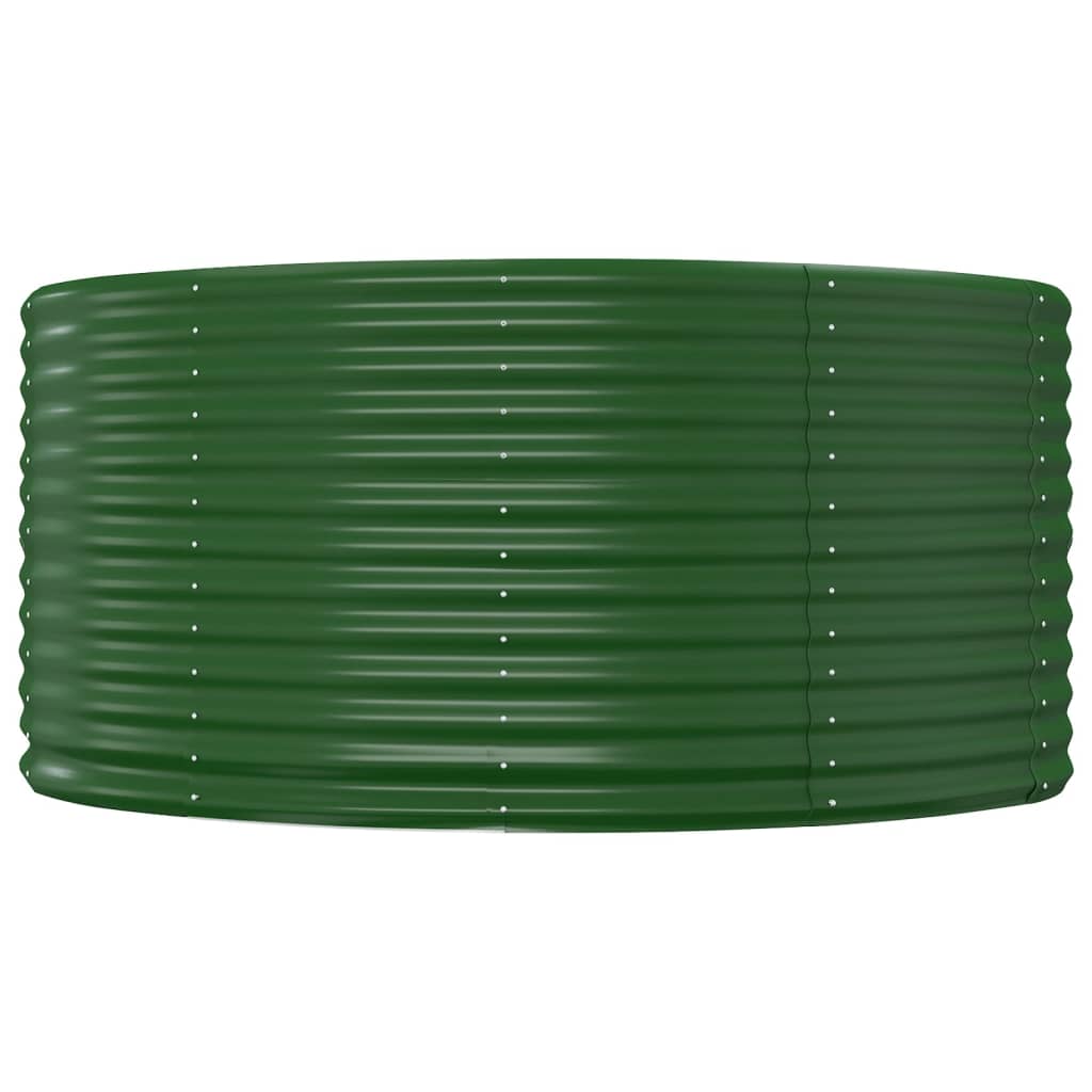 Vidaxl verhoogde tuinbak groen 140x140x68 cm gegalvaniseerd staal