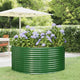 Vidaxl verhoogde tuinbak groen 140x140x68 cm gegalvaniseerd staal