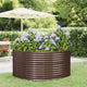 Vidaxx Jardinera elevada marrón 140x140x68 cm acero galvanizado
