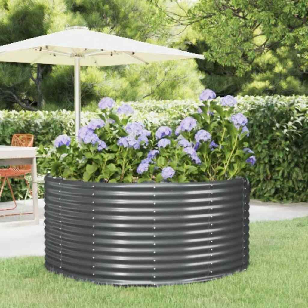 Fioriera Vidaxx 140x140x68 cm in acciaio zincato antracite