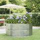 Vidaxl Planning Box 140x140x68 cm en polvo -acero cubierto de plata de color