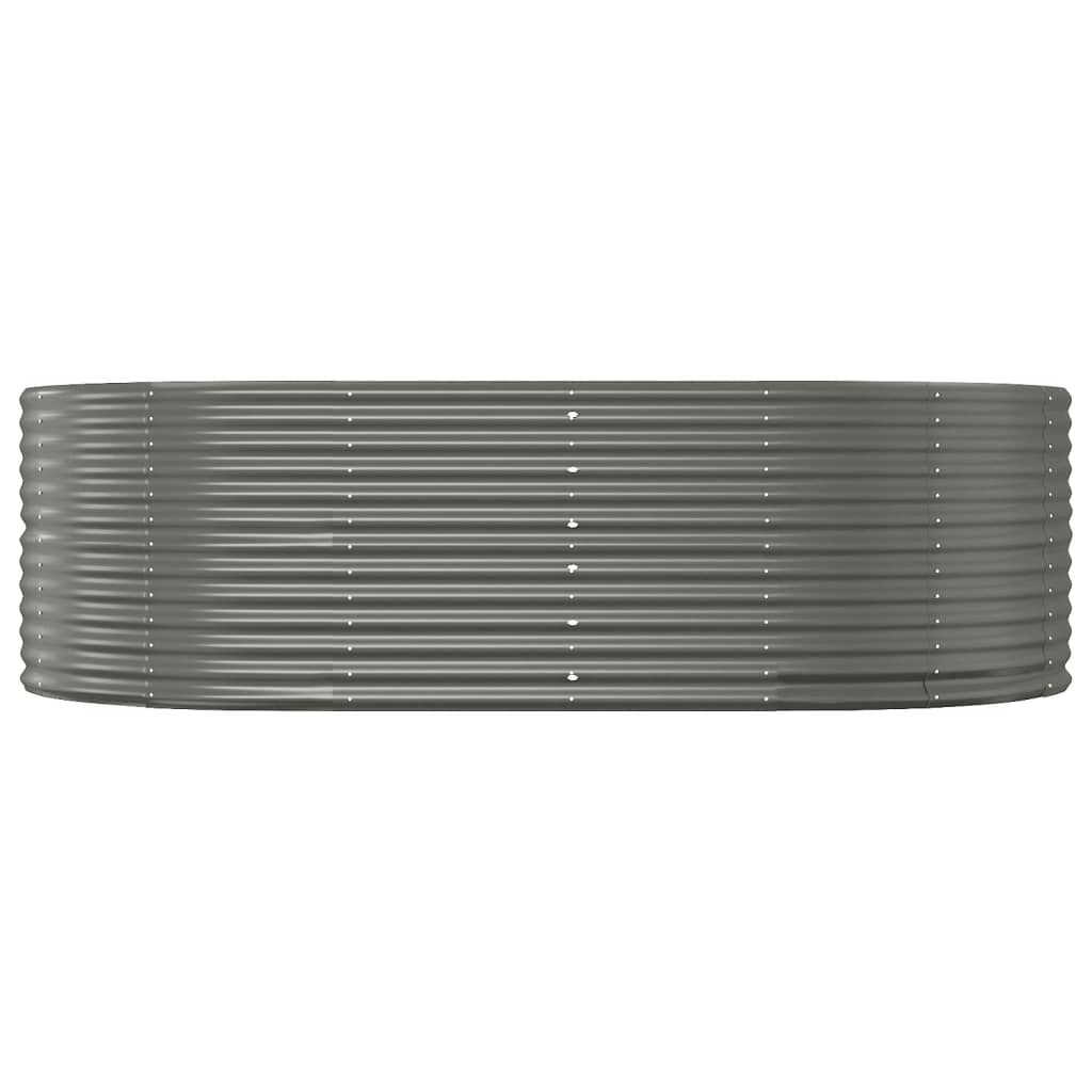 Vidaxl plantenbak 212x140x68 cm gegalvaniseerd staal grijs