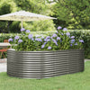 Scatola di pianificazione Vidaxl 212x140x68 cm in polvere grigio in acciaio rivestito