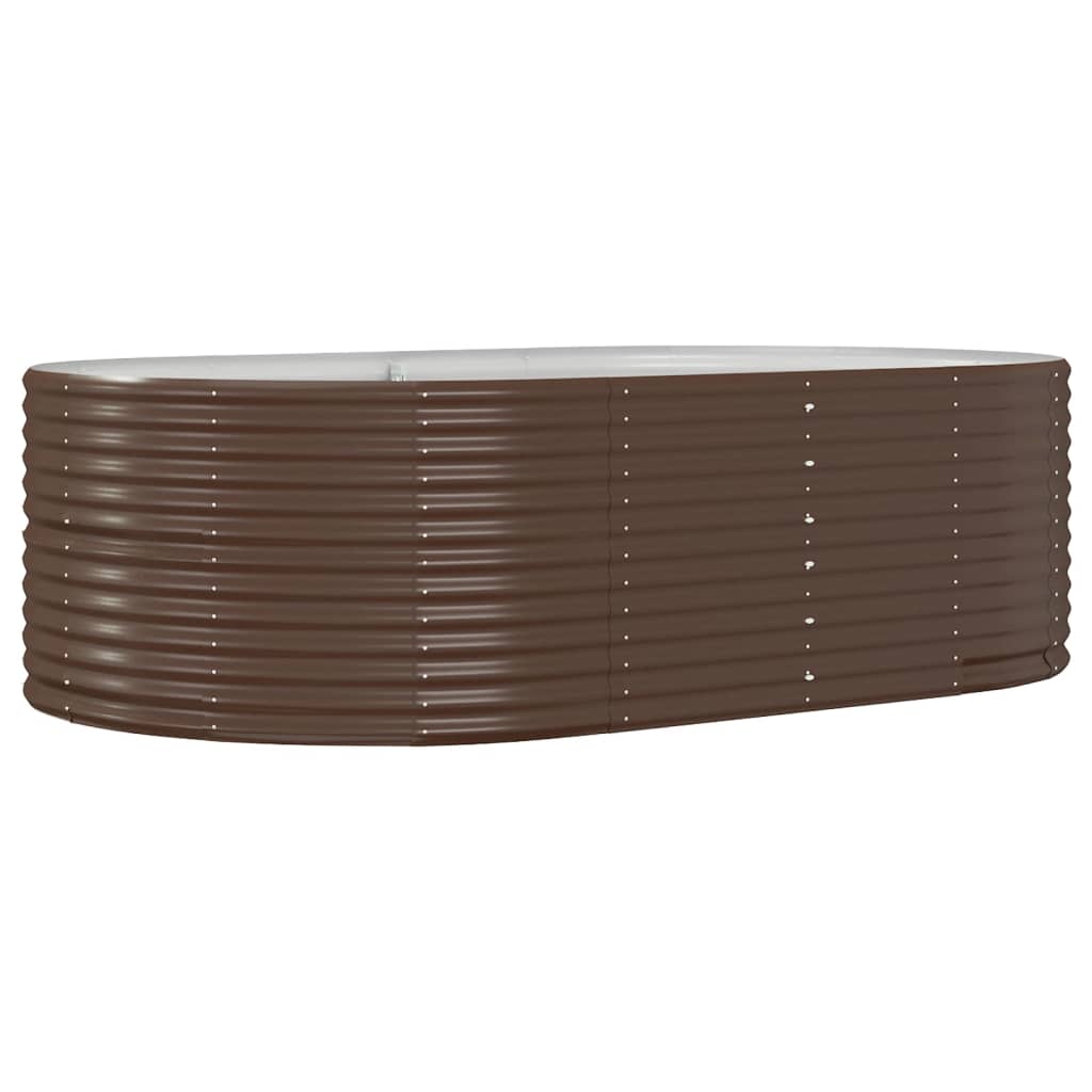 Vidaxx jardinera 212x140x68 cm acero galvanizado marrón