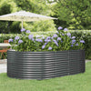 Vidaxx Jardinera elevada antracita 212x140x68 cm acero galvanizado