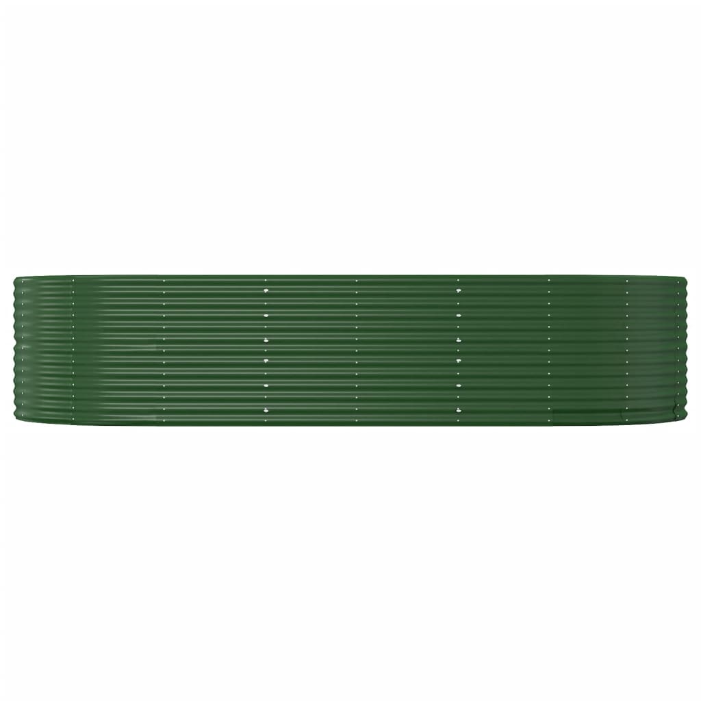 Vidaxl plantenbak 291x140x68 cm gegalvaniseerd staal groen