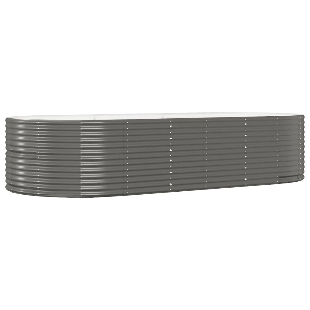 Vidaxx jardinera 291x140x68 cm acero galvanizado gris