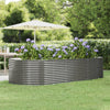 Vidaxx jardinera 291x140x68 cm acero galvanizado gris