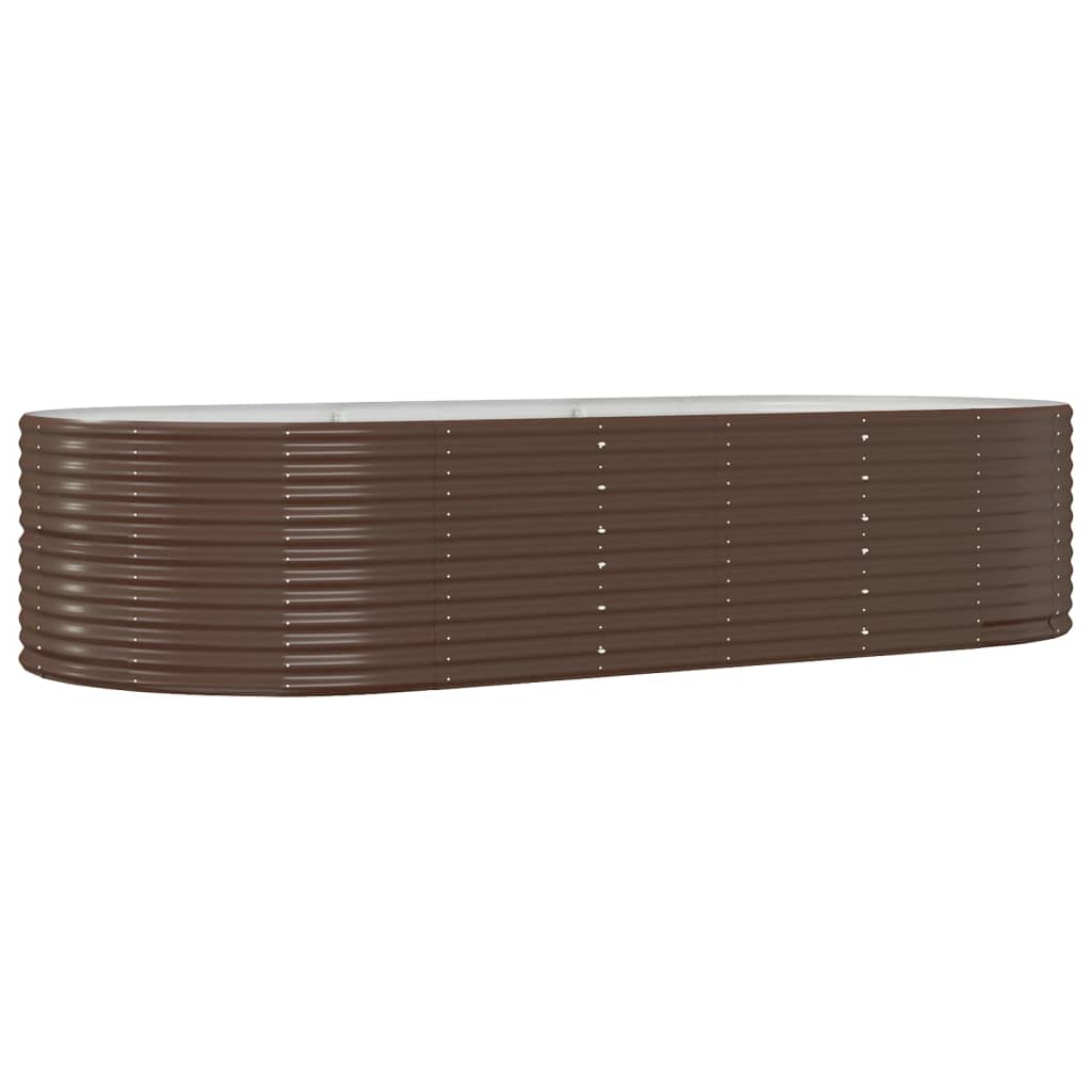 Fioriera Vidaxx 291x140x68 cm in acciaio zincato marrone