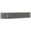 Casella di pianificazione Vidaxl 367x140x68 cm in polvere grigio in acciaio rivestito