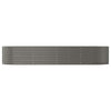 Casella di pianificazione Vidaxl 367x140x68 cm in polvere grigio in acciaio rivestito