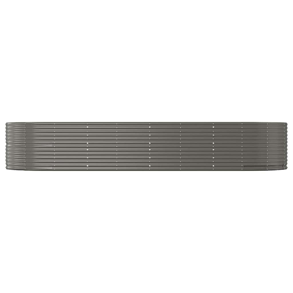 Vidaxl plantenbak 367x140x68 cm gegalvaniseerd staal grijs