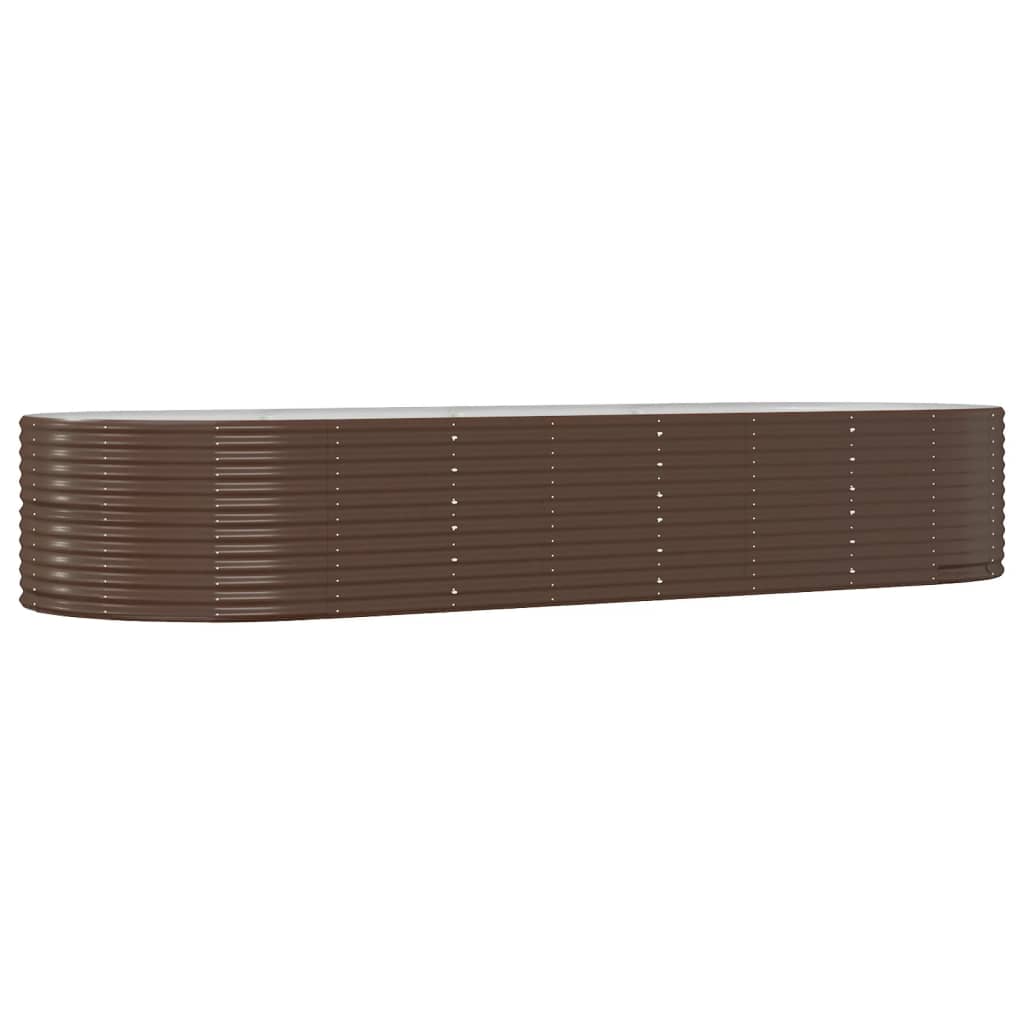 Vidaxx jardinera 367x140x68 cm acero galvanizado marrón