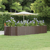 Vidaxx jardinera 367x140x68 cm acero galvanizado marrón