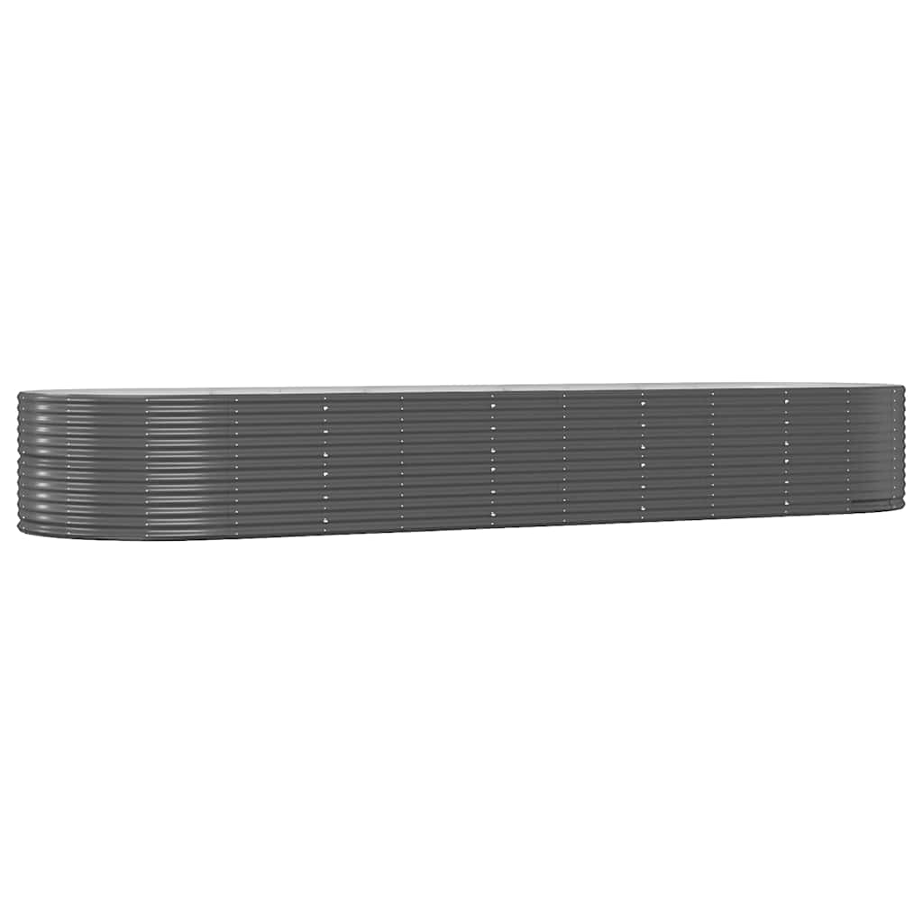 Fioriera Vidaxx 447x140x68 cm in acciaio zincato antracite