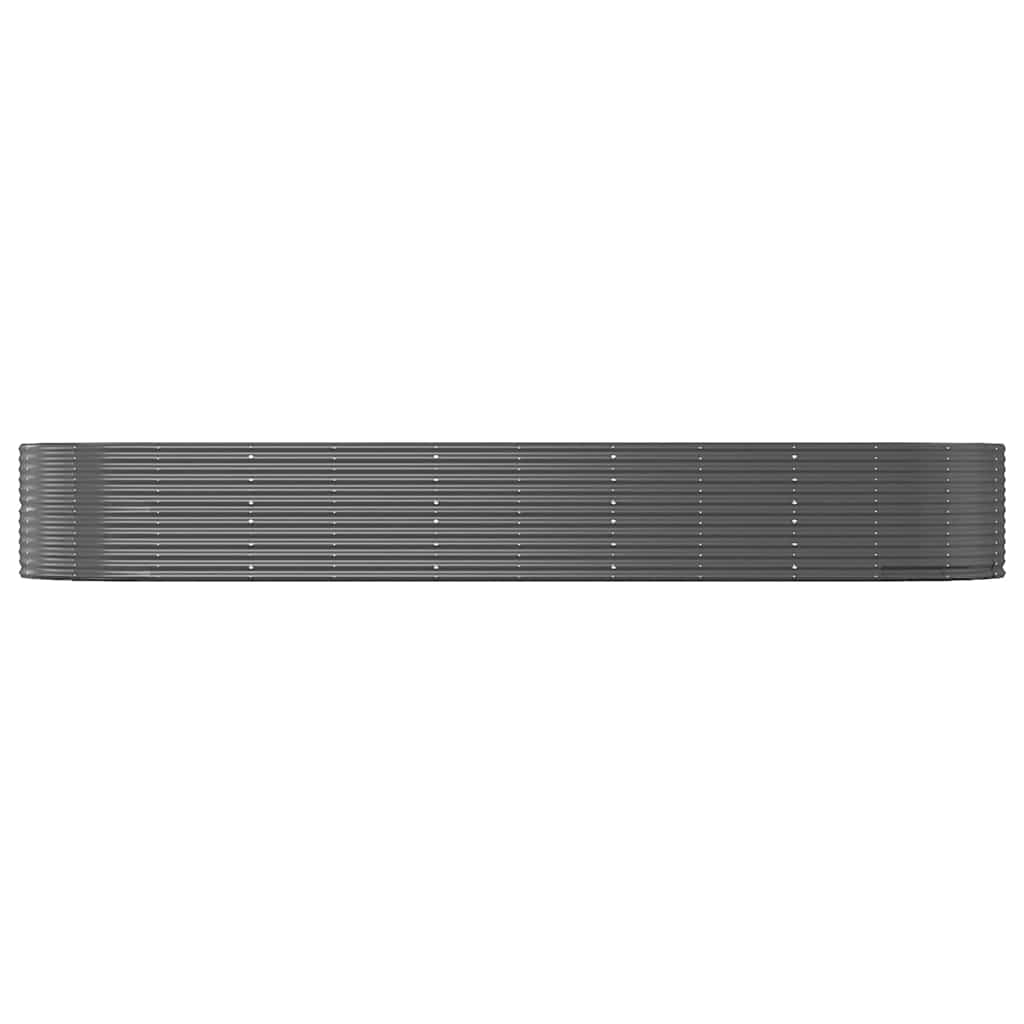 Fioriera Vidaxx 447x140x68 cm in acciaio zincato antracite