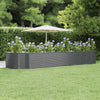 Fioriera Vidaxx 447x140x68 cm in acciaio zincato antracite