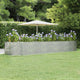 Vidaxl Planning Box 447x140x68 cm en polvo -acero de acero de color plateado