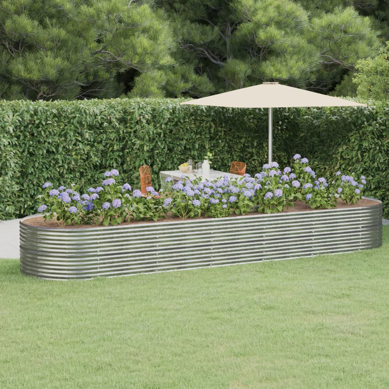 Casella di pianificazione Vidaxl 510x140x68 cm in polvere colorata in acciaio rivestito
