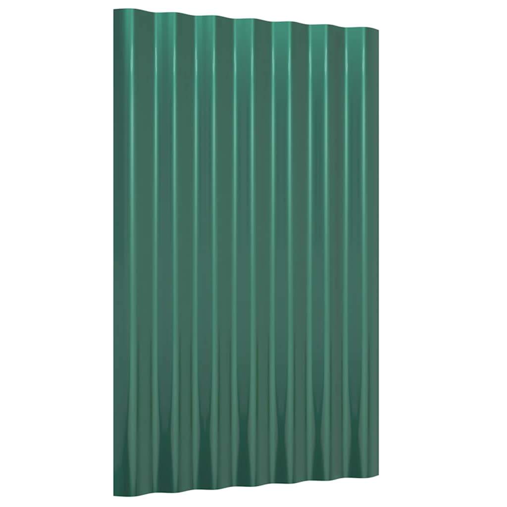 Vidaxl dakpanelen 12 st 60x36 cm gegalvaniseerd staal groen