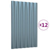 Vidaxl dakpanelen 12 st 60x36 cm gegalvaniseerd staal grijs