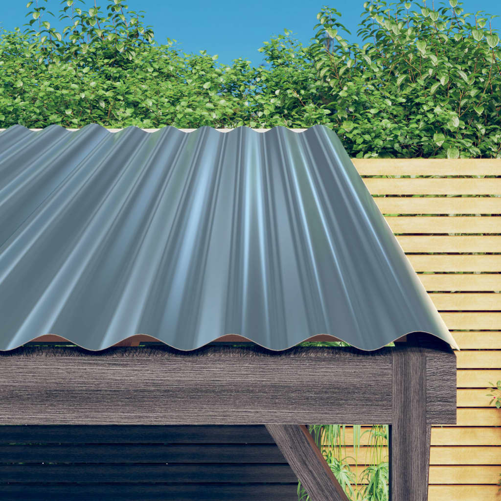 Paneles de techo Vidaxx 12 piezas 60x36 cm acero galvanizado gris