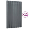 Vidaxl dakpanelen 12 st 60x36 cm gegalvaniseerd staal antracietkleurig
