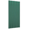 Vidaxl dakpanelen 12 st 80x36 cm gegalvaniseerd staal groen