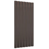 Vidaxl dakpanelen 12 st 80x36 cm gegalvaniseerd staal bruin