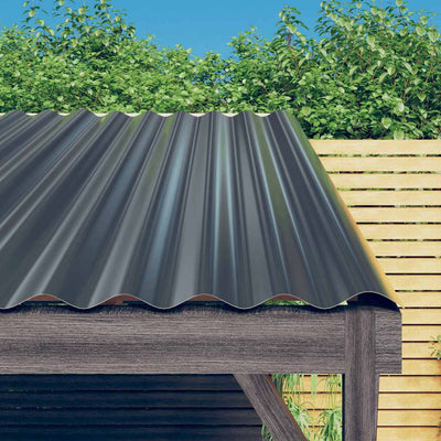 Paneles de techo Vidaxx 12 piezas 80x36 cm acero galvanizado antracita