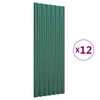Pannelli del tetto Vidaxl 12 ST 100x36 cm in polvere rivestito in acciaio