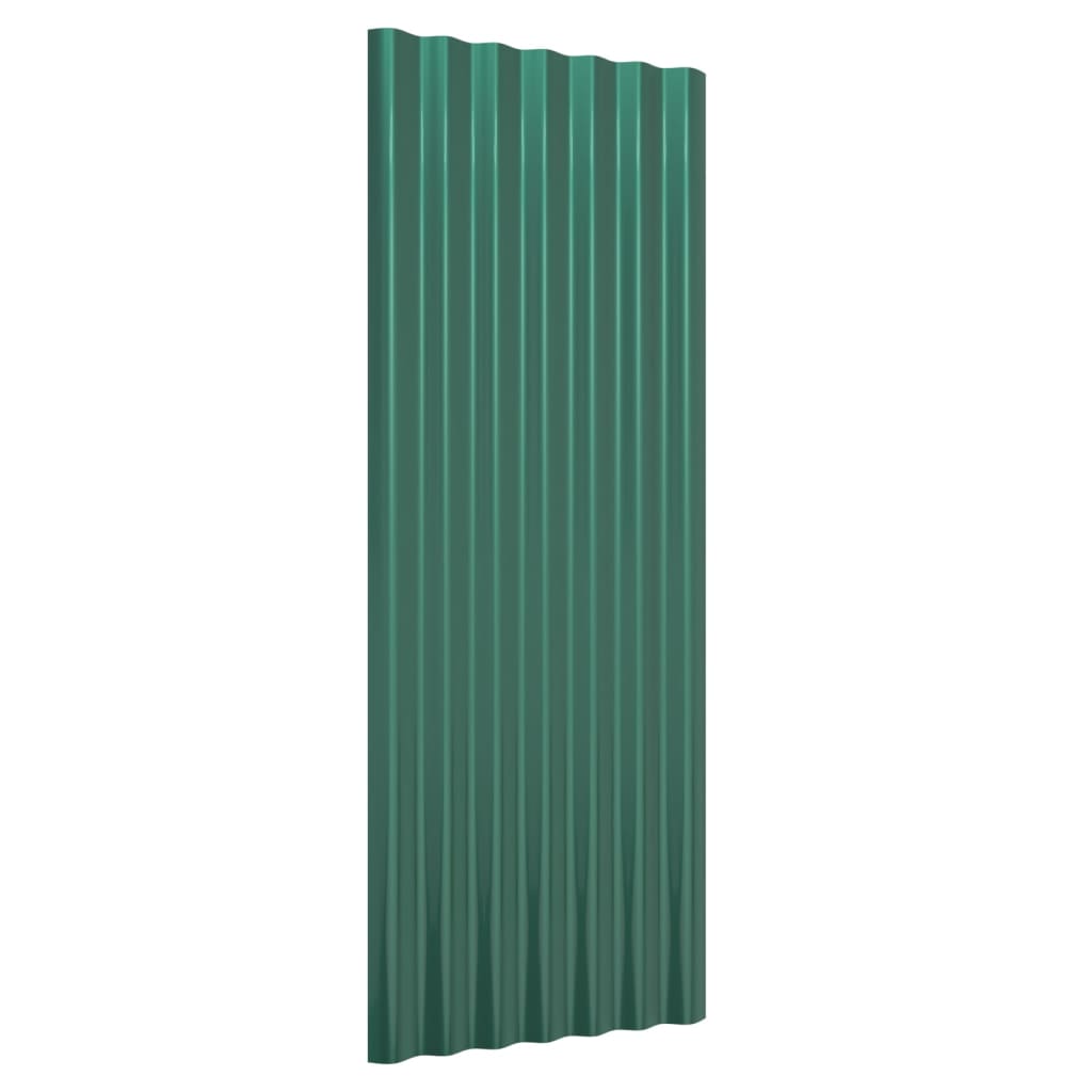 Pannelli del tetto Vidaxl 12 ST 100x36 cm in polvere rivestito in acciaio