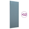 Pannelli del tetto Vidaxl 12 ST 100x36 cm in polvere grigio rivestito