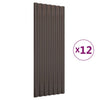 Pannelli del tetto Vidaxl 12 ST 100x36 cm in polvere ricoperta di marrone ricoperto