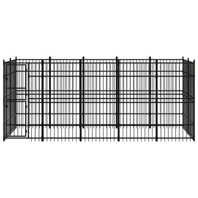 VidaXL Hondenkennel 9,22 m² staal