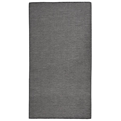 Vidaxl tappeto esterno piatto intrecciato 80x150 cm grigio