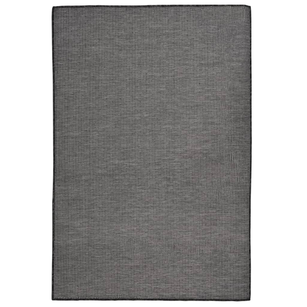 Vidaxl tappeto esterno piatto 120x170 cm grigio
