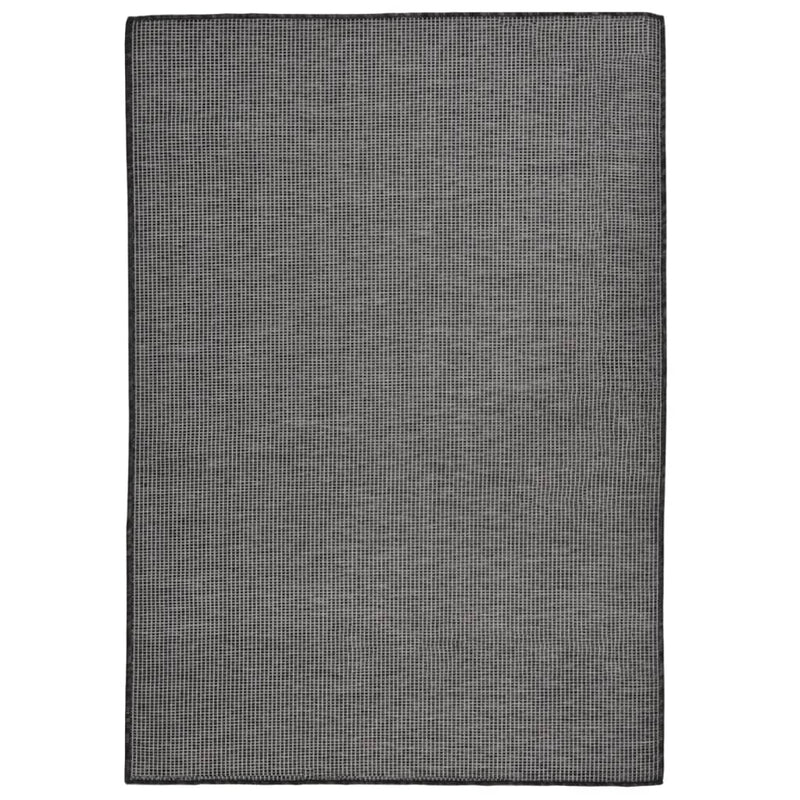 Vidaxl tappeto esterno piatto intrecciato 160x230 cm grigio