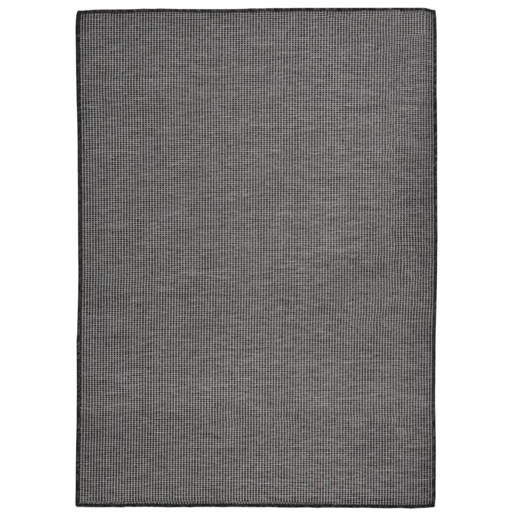 Vidaxl Tappeto esterno piatto -Weoven 200x280 cm grigio