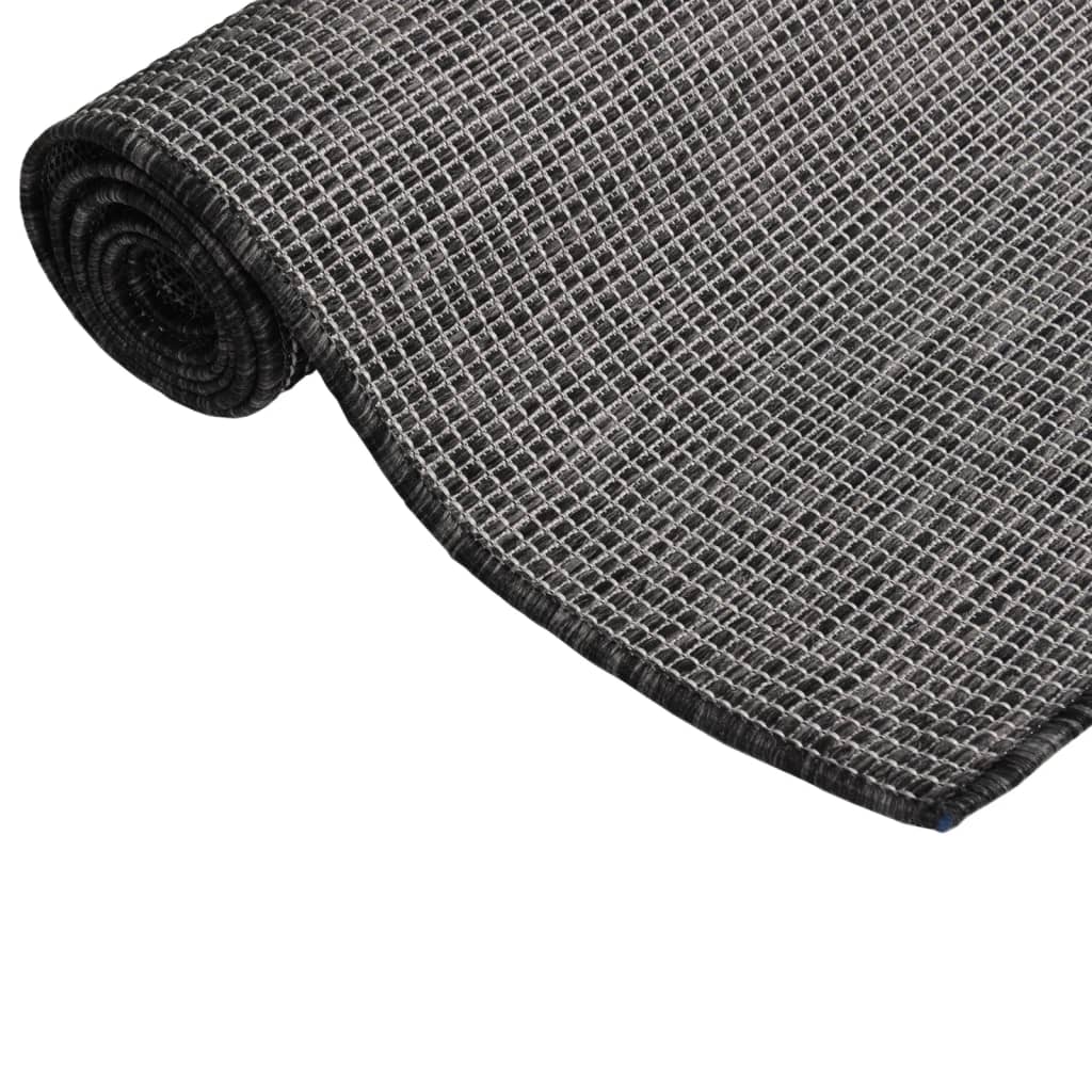 Vidaxl Tappeto esterno piatto -Weoven 200x280 cm grigio