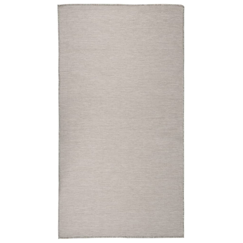 Tappeto esterno vidaxl piatto intrecciato 80x150 cm taupe
