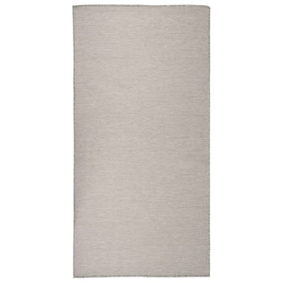 Vidaxl tappeto esterno piatto intrecciato 100x200 cm taupe