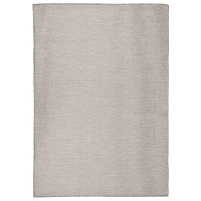 Vidaxl tappeto esterno piatto intrecciato 140x200 cm taupe